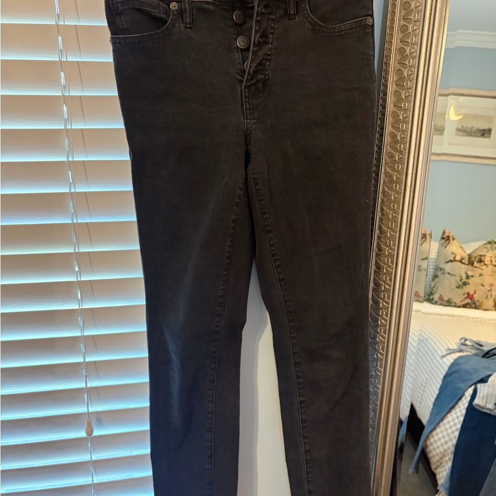 Madewell Black 9” Skinny High-Rise Button-Fly Jeans